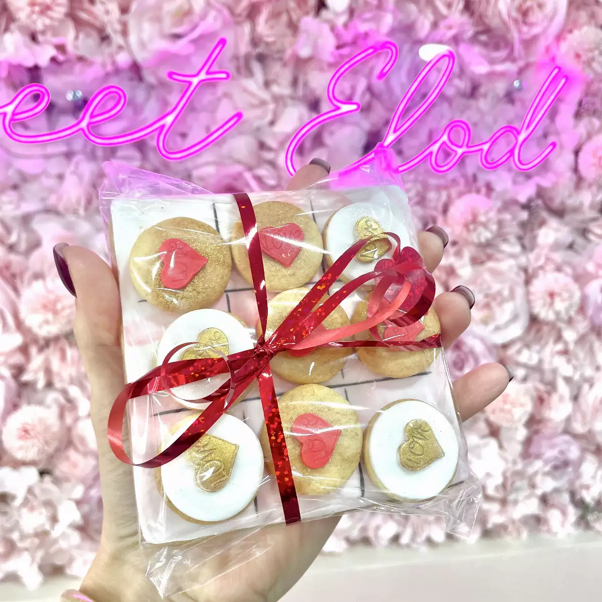 Biscuit morpion Saint-Valentin